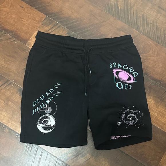 Brooklyn Cloth Black Space Graphic Men's Shorts - Picture 1 of 3